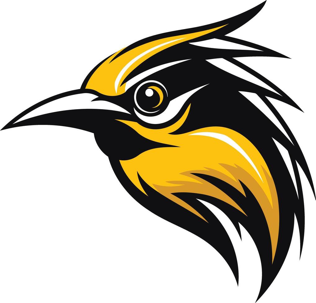 A bold and dynamic bird head logo, perfect for sports teams, organizations, and businesses seeking a strong and impactful visual identity vector