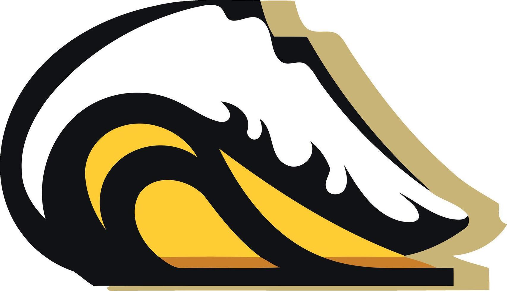 Black and Gold Wave Logo vector