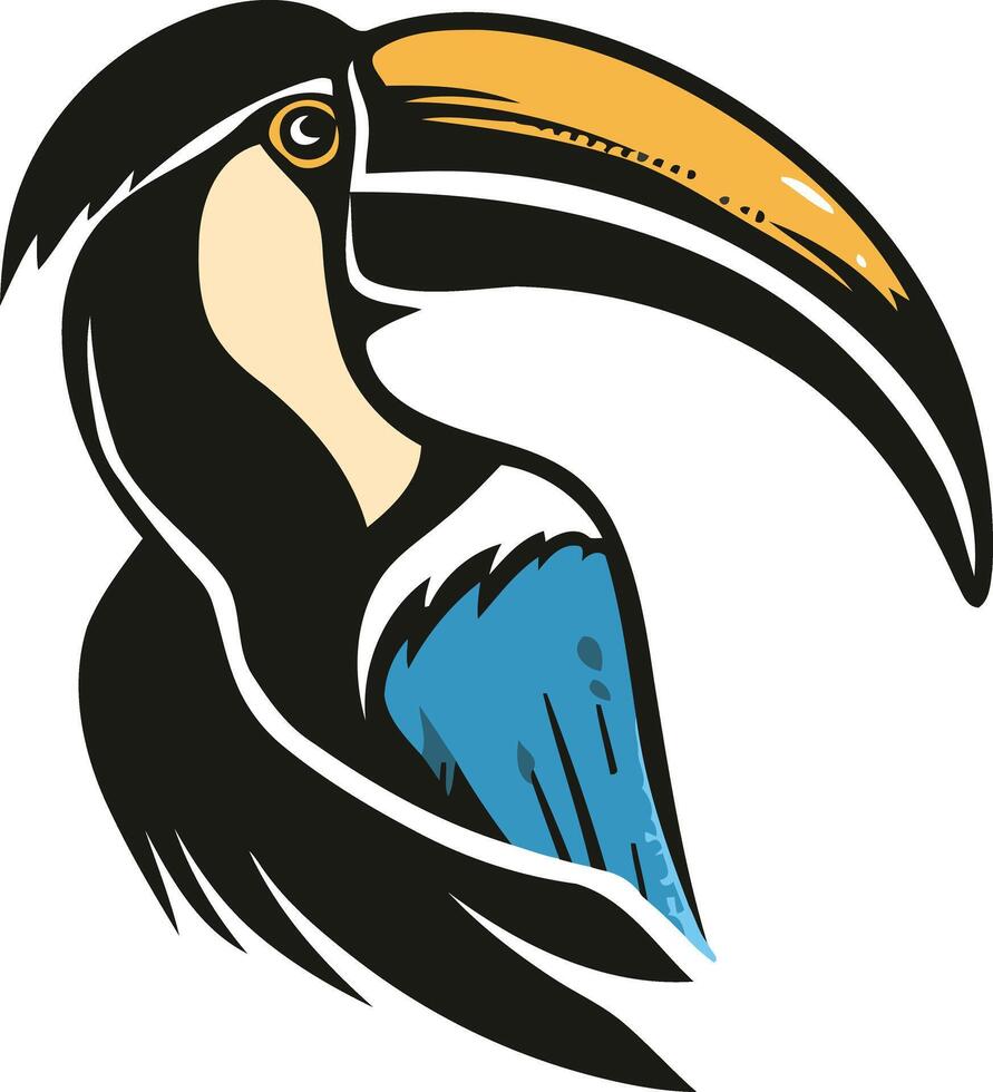 Toucan Illustration with Striking Colors vector