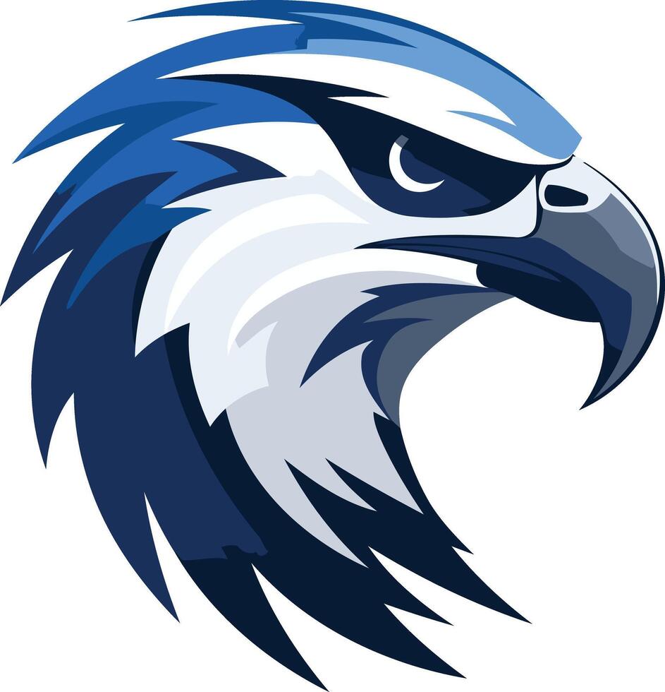 Bold and powerful eagle head logo design, perfect for sports teams, businesses, and organizations seeking a symbol of strength, speed, and vision vector