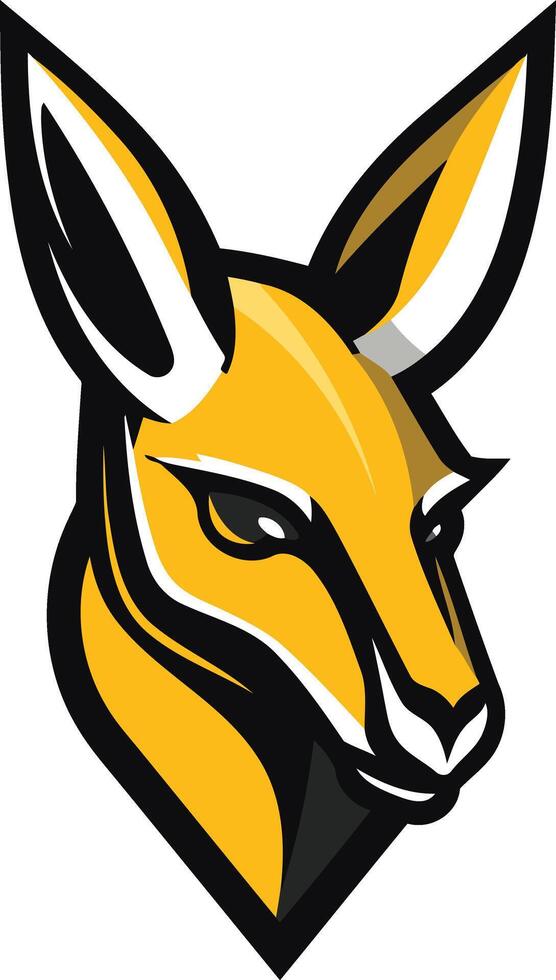 A bold and powerful kangaroo head logo, perfect for sports teams, businesses, and brands seeking a strong and iconic symbol vector