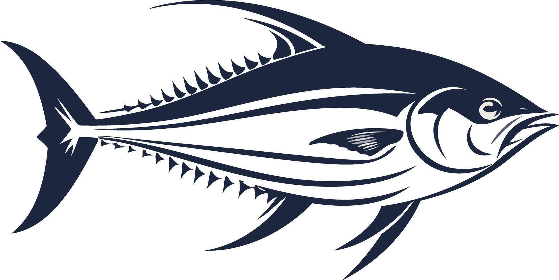 Stylized Illustration of a Tuna Fish vector
