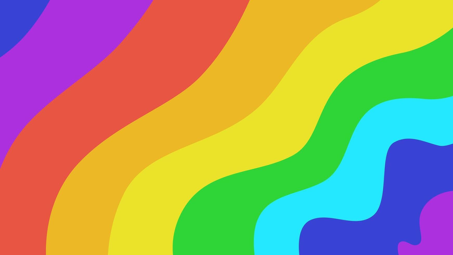 Abstract Wavy Rainbow Color Background vector