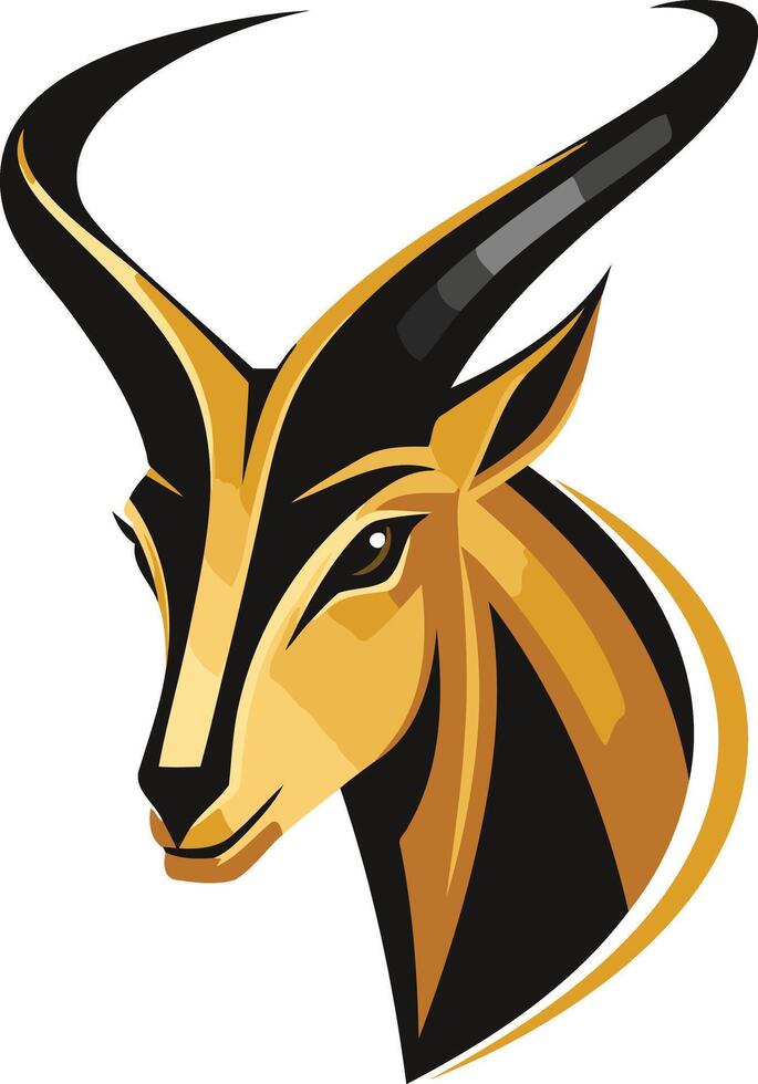 Golden Antelope Mascot Logo vector
