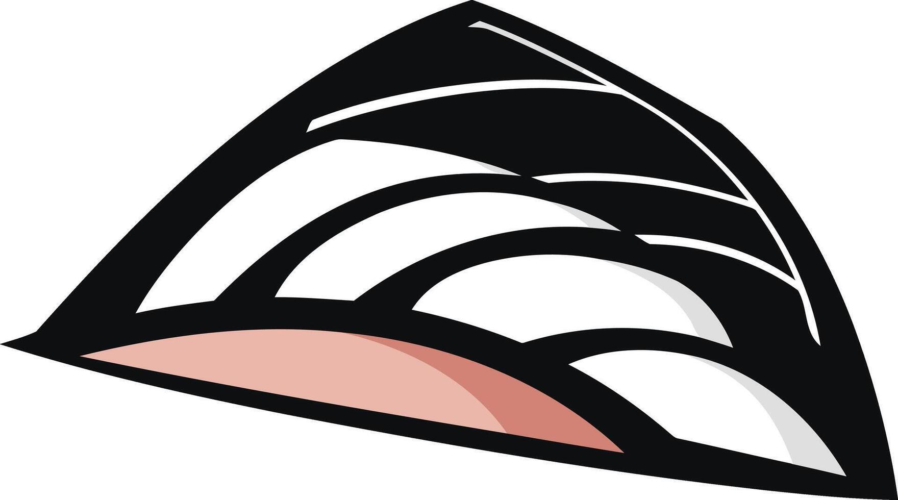 A cartoon-style open mouth with a surprised expression vector