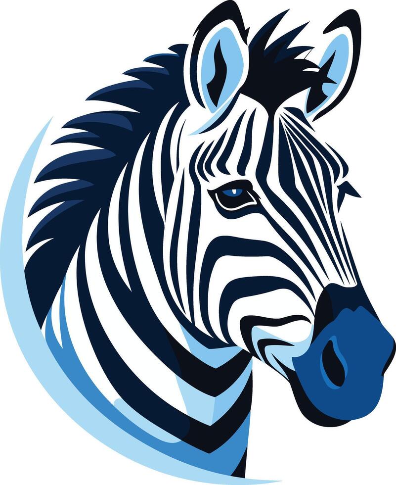 A bold and stylish zebra head logo design, perfect for businesses seeking a unique and memorable brand identity vector