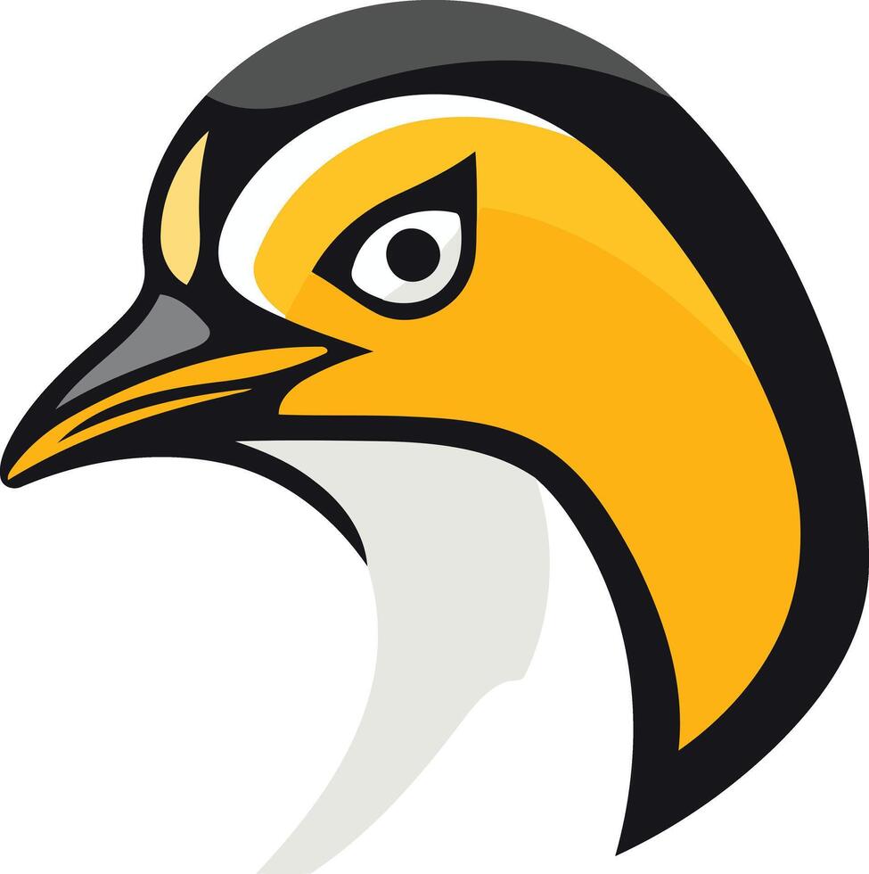 Cartoon Penguin Head Illustration vector
