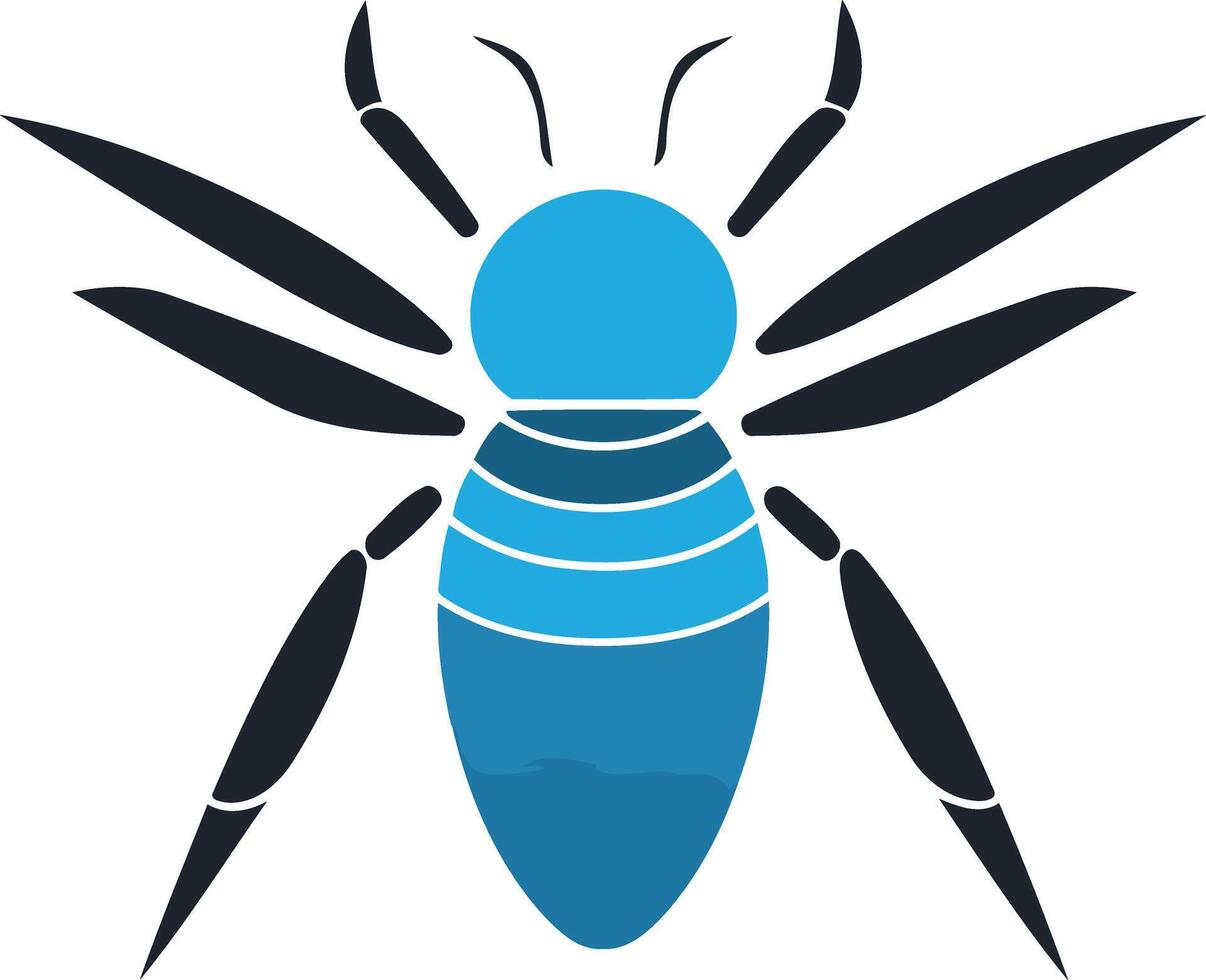 A stylized blue spider design, perfect for branding, logos, and web design vector