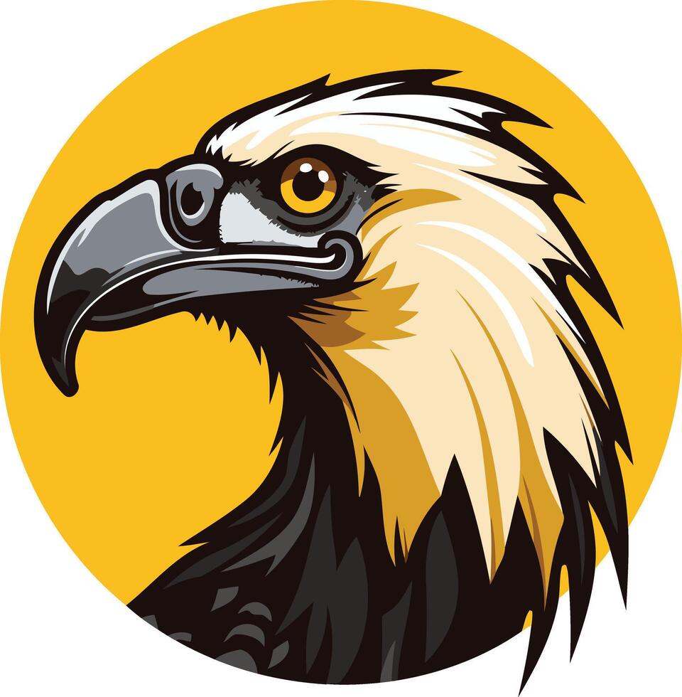 Bold and powerful eagle head mascot logo design, perfect for sports teams, businesses, and organizations vector