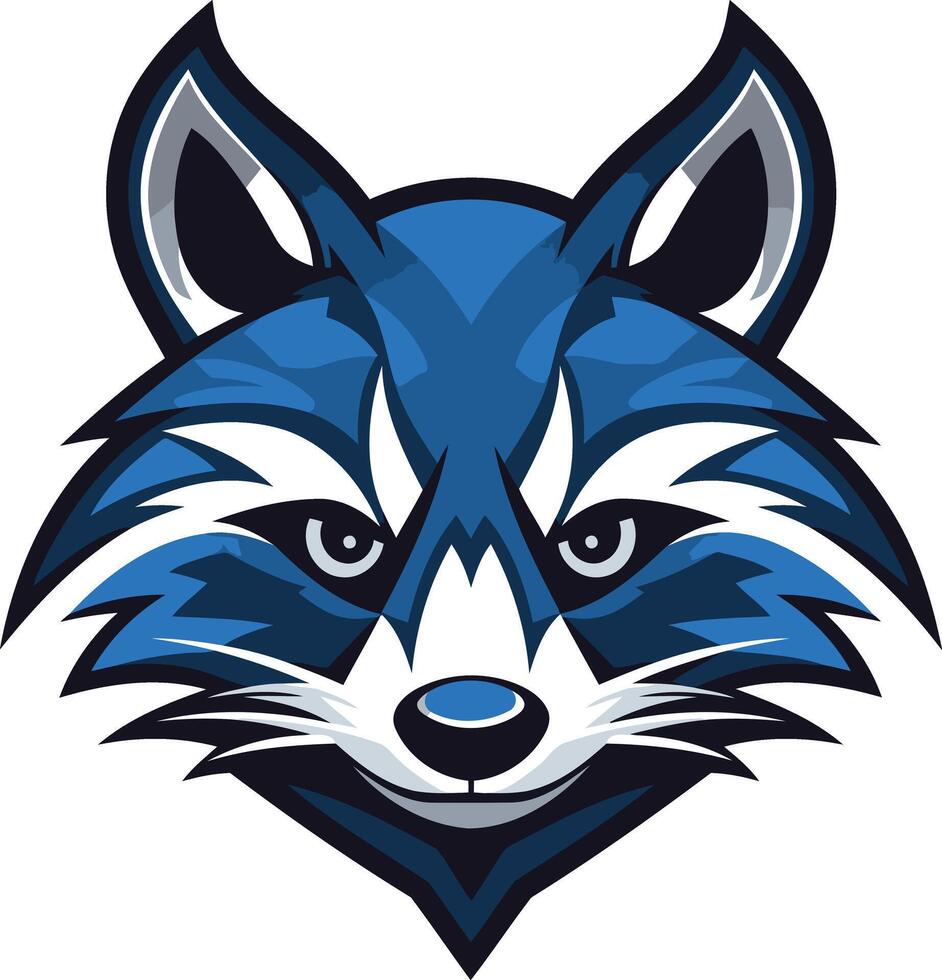 A fierce and bold blue fox mascot logo, perfect for sports teams, gaming communities, or any brand seeking a powerful and dynamic identity vector