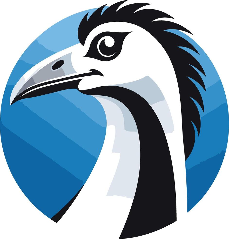 A striking logo featuring a stylized goose head, perfect for businesses seeking a unique and memorable brand identity vector