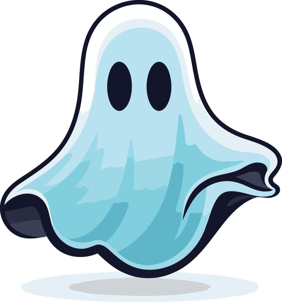 Blue Cartoon Ghost Illustration vector