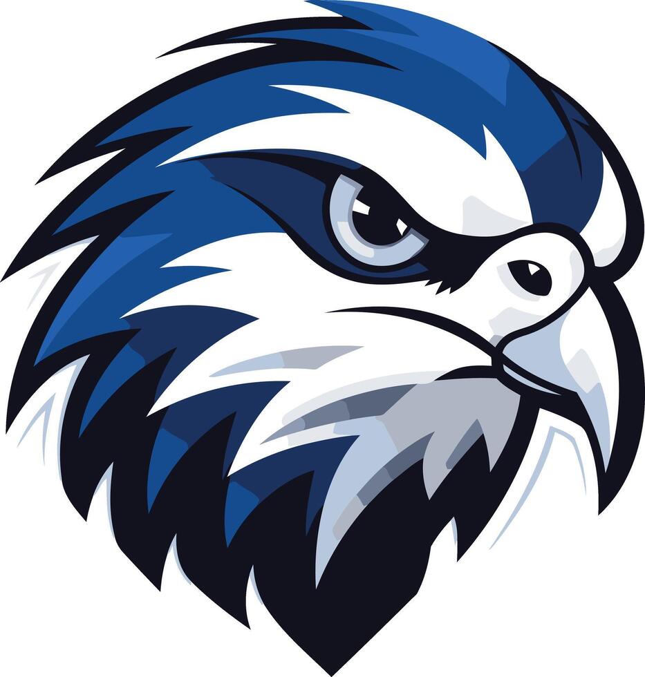 A fierce and dynamic falcon head mascot logo, perfect for sports teams, organizations, and brands seeking a strong and powerful identity vector