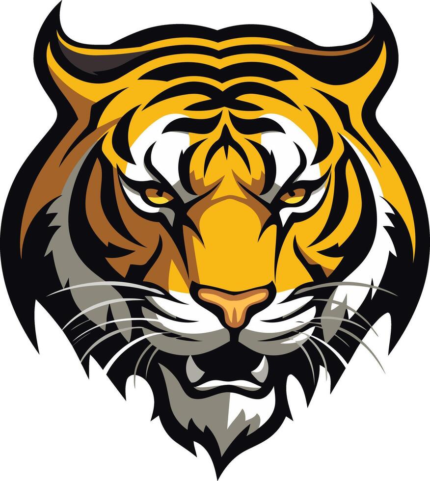 Tiger Mascot Head Illustration vector