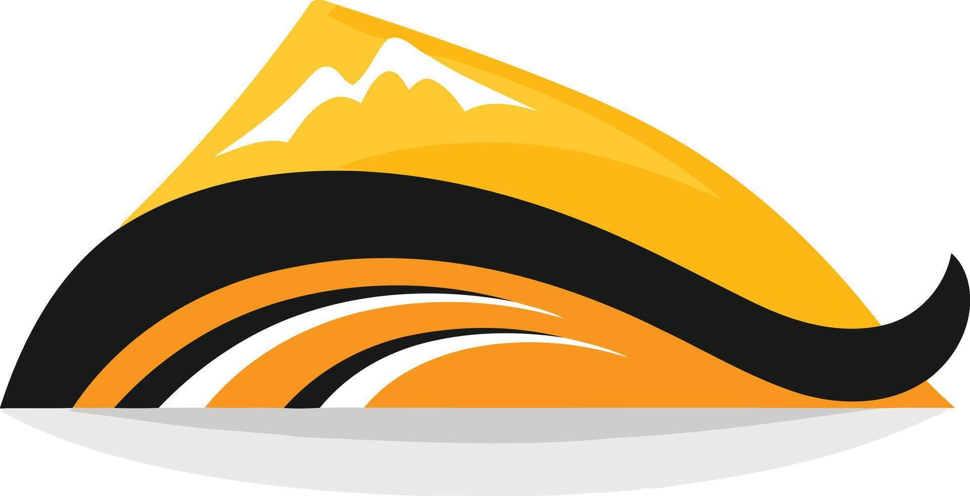 Abstract Design with Yellow and Black vector