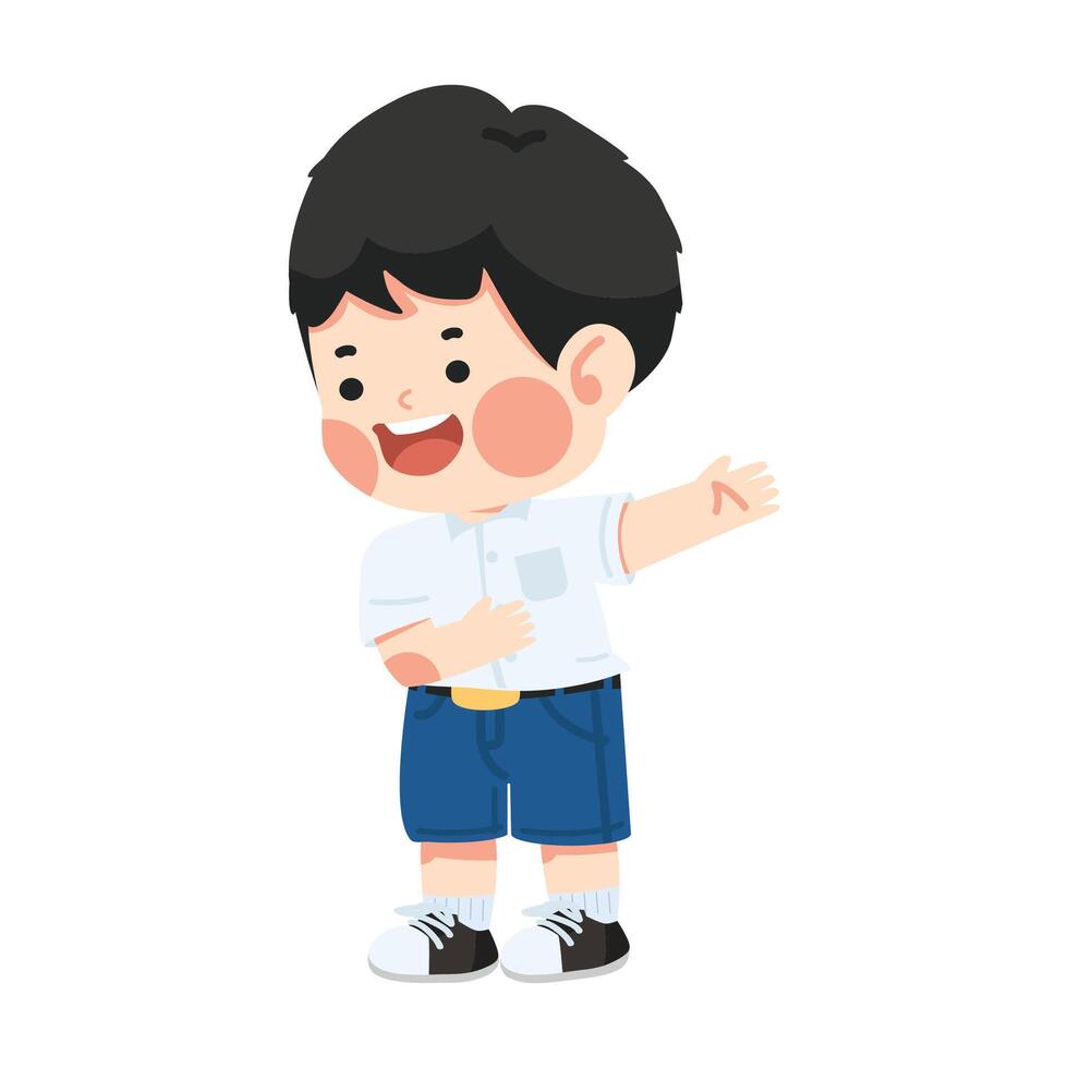 Kid student welcome and cartoon character vector