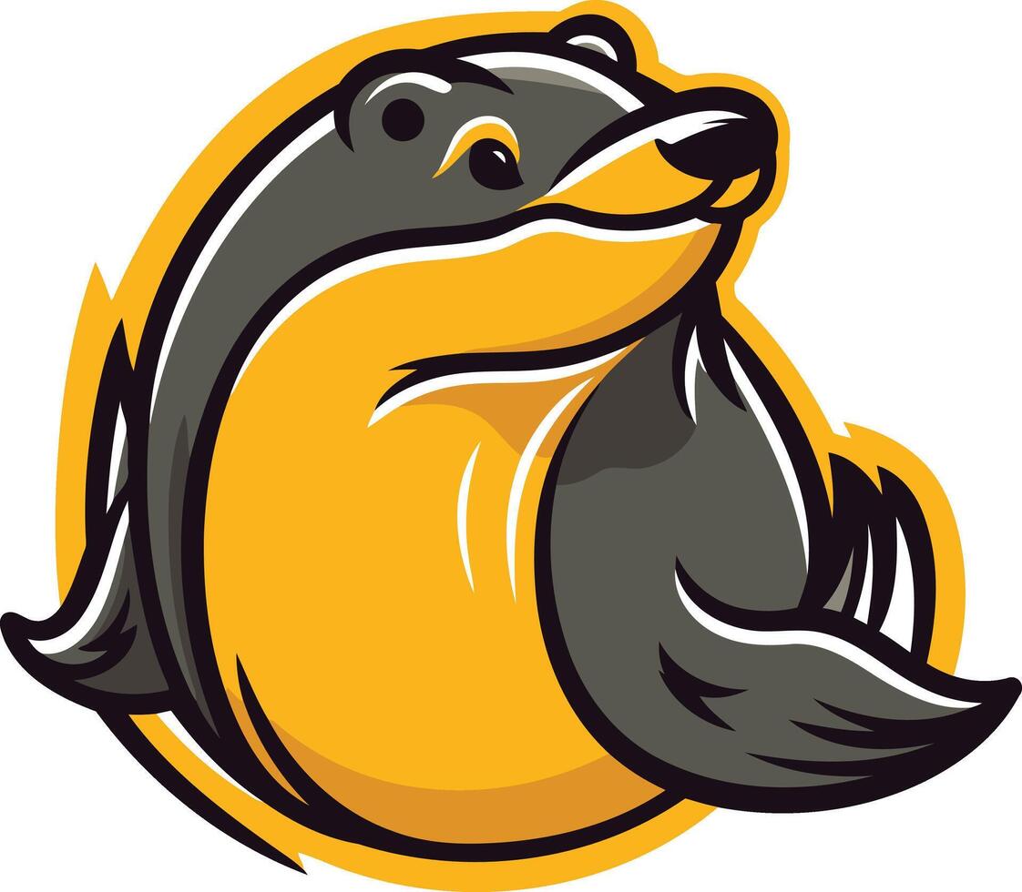 Bold and playful badger mascot logo vector