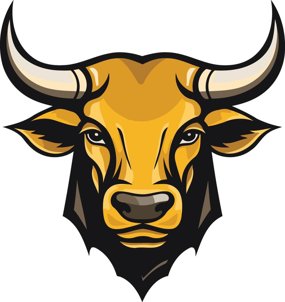 Fierce bull head illustration, perfect for sports teams, branding, and more vector