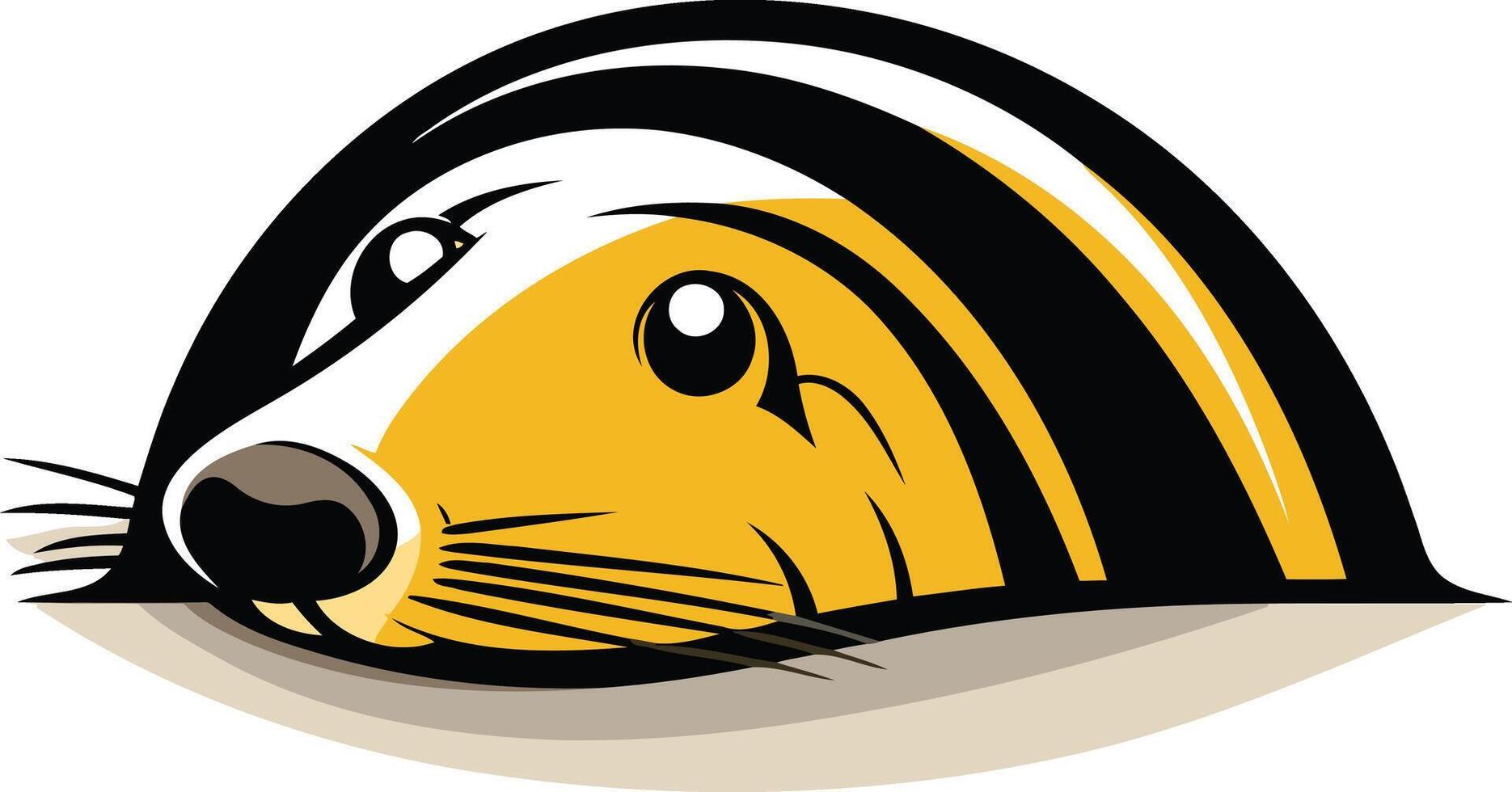 A Curious Groundhog Peeking Out vector