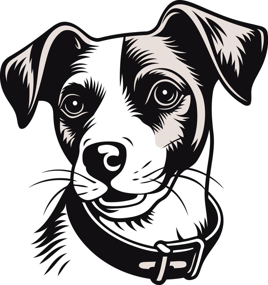 Jack Russell Terrier Portrait Illustration vector