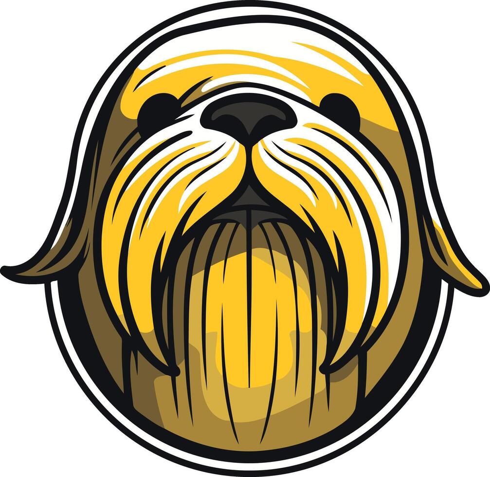 Cartoon Illustration of a Dog's Face vector