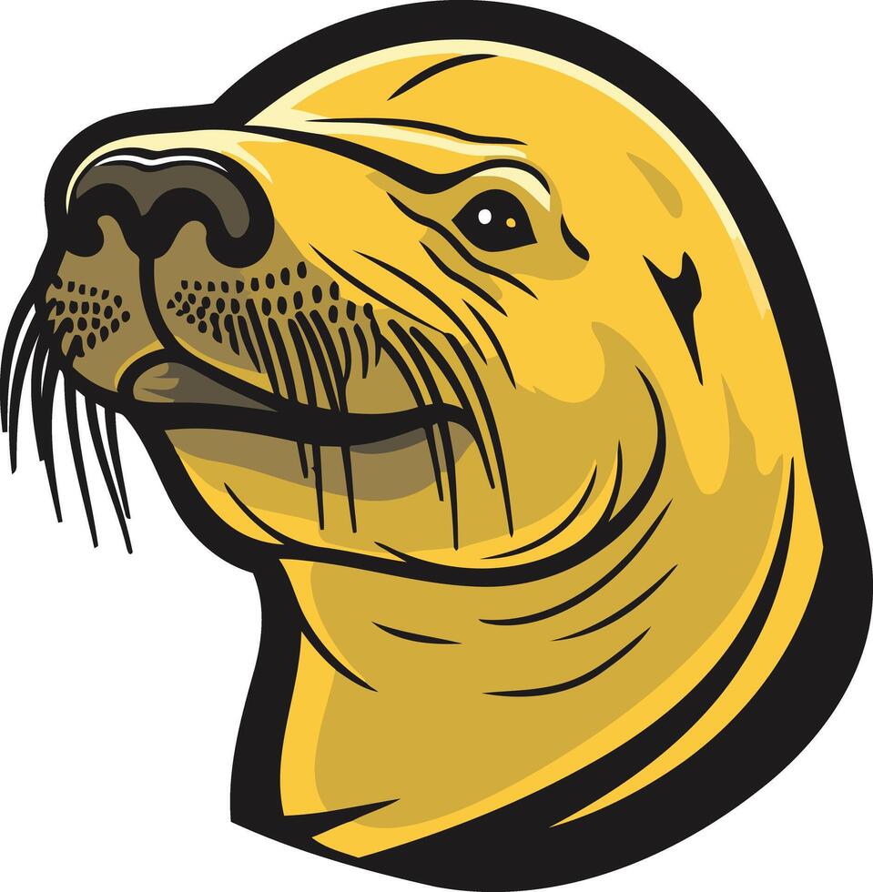 Close-up Portrait of a Seal vector