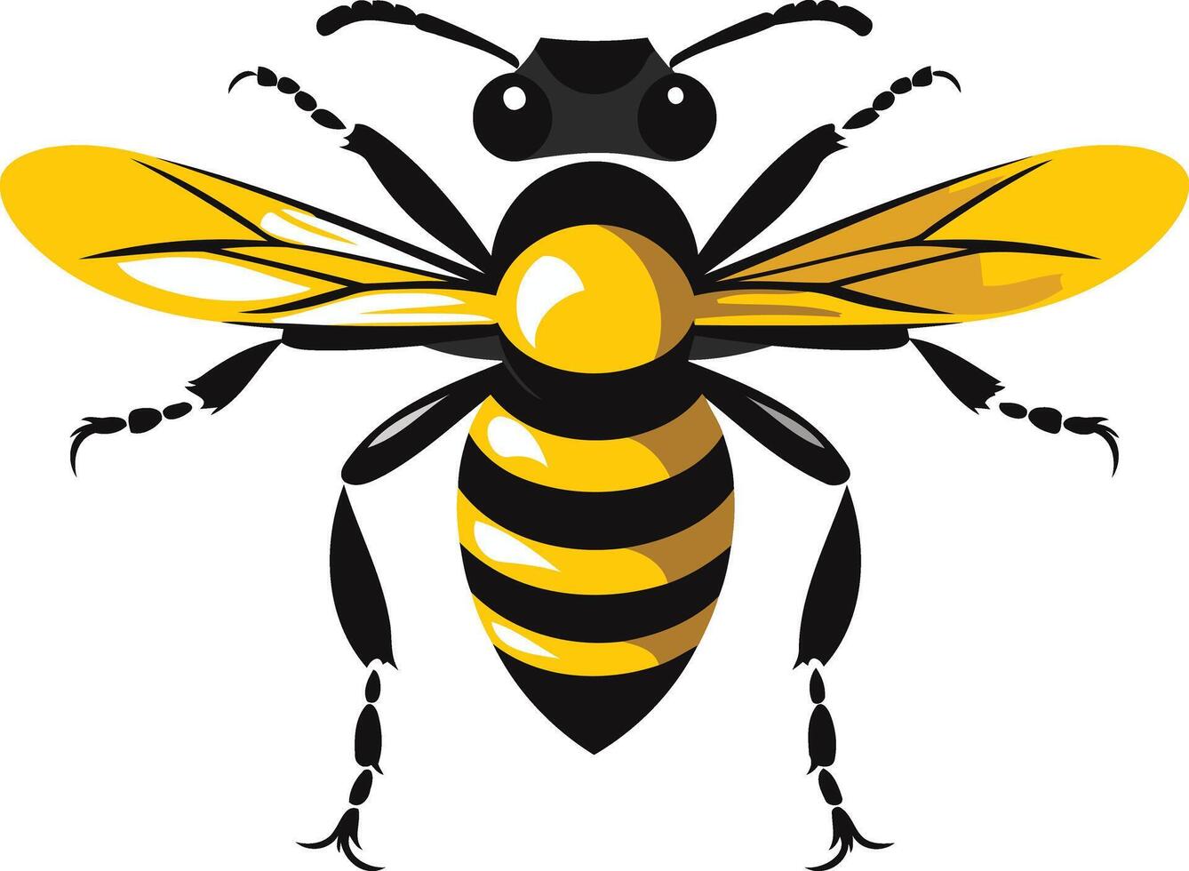 A simple yet striking illustration of a bee, perfect for branding, logos, or educational materials vector