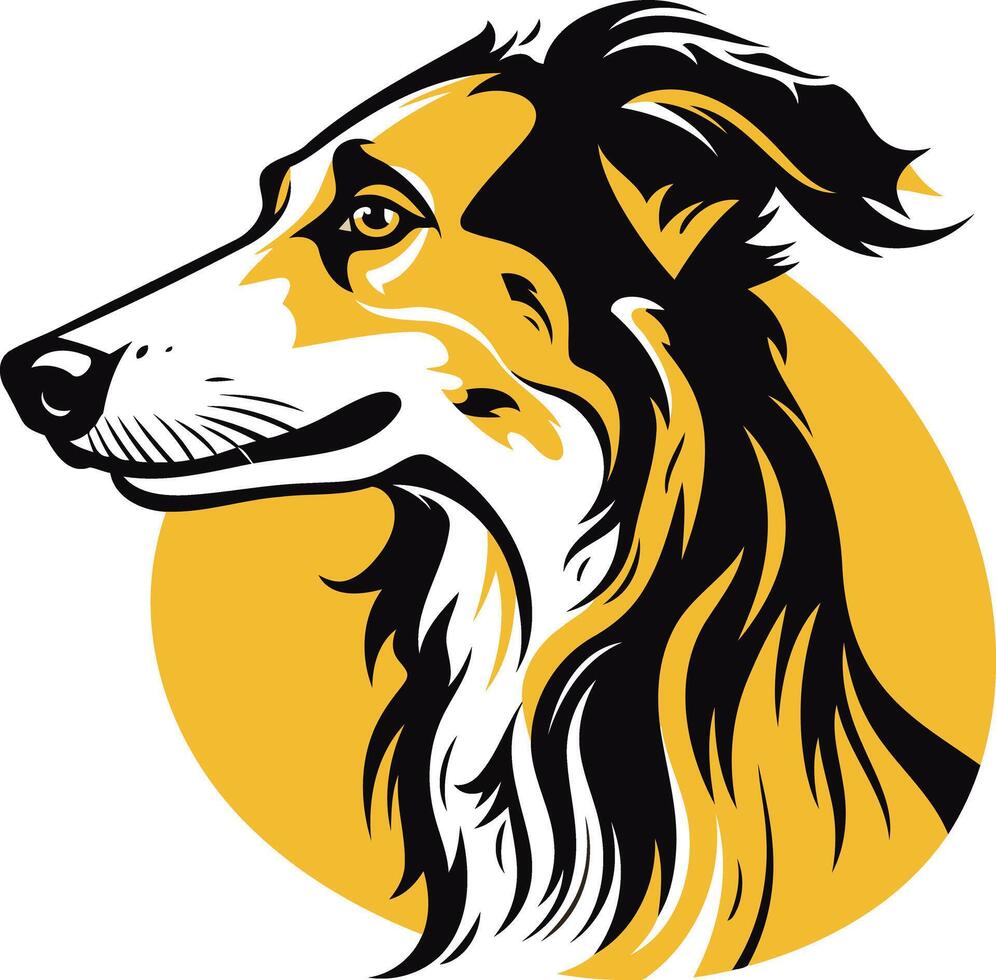Black and White Dog Illustration vector