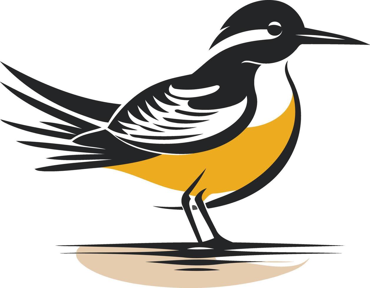 A Bird In Black and Yellow vector
