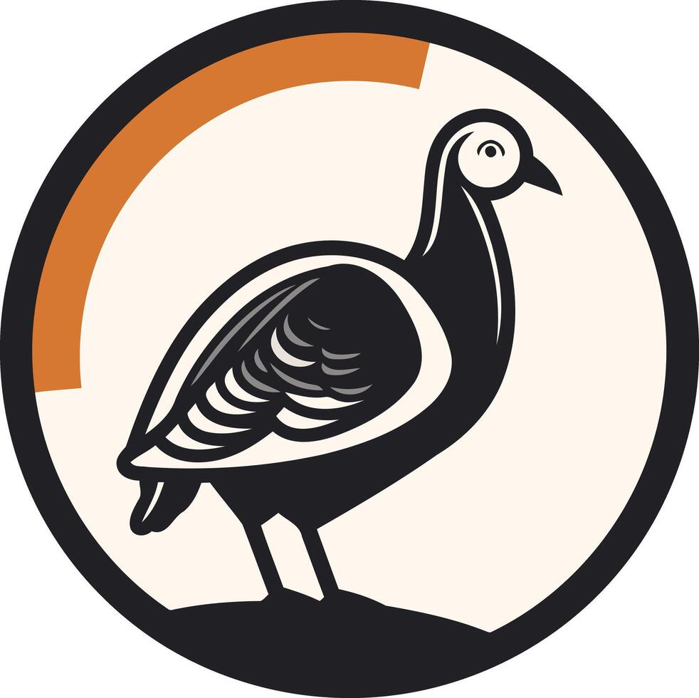 A simple, yet striking, logo featuring a stylized bird silhouette vector