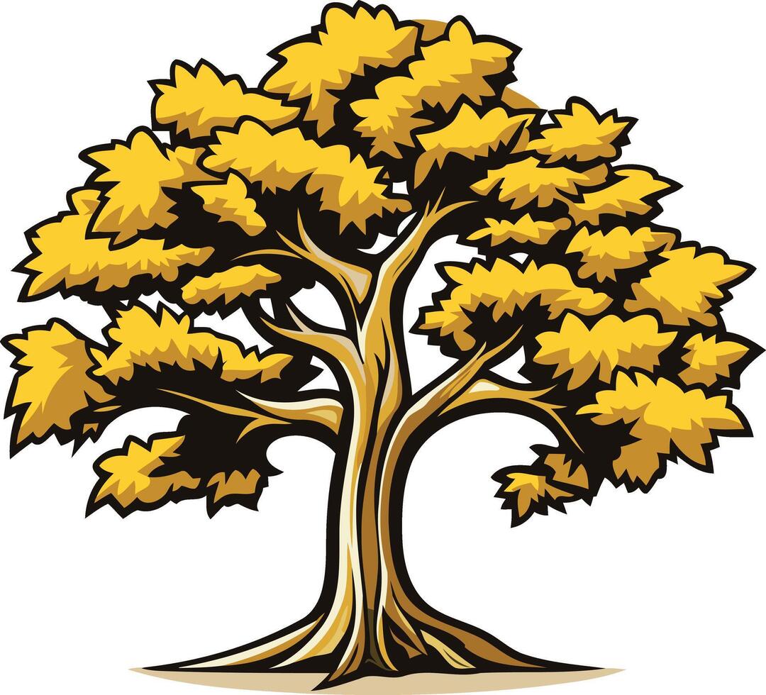 Golden Tree Illustration vector