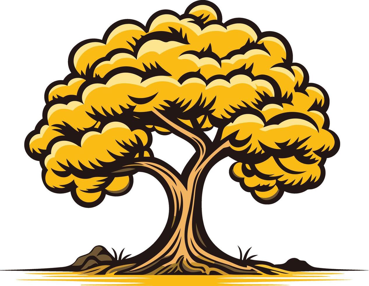 Golden Tree Illustration vector