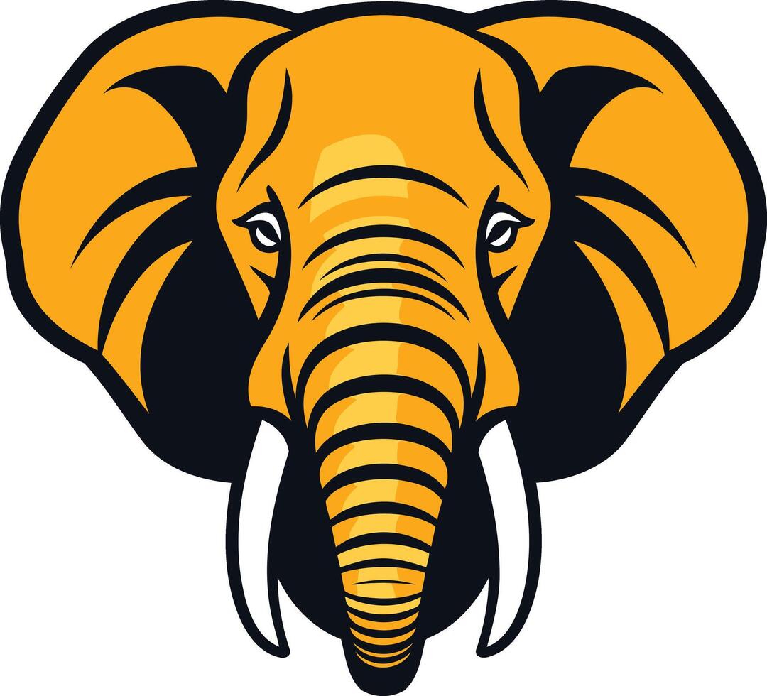 Elephant Head Mascot Illustration vector