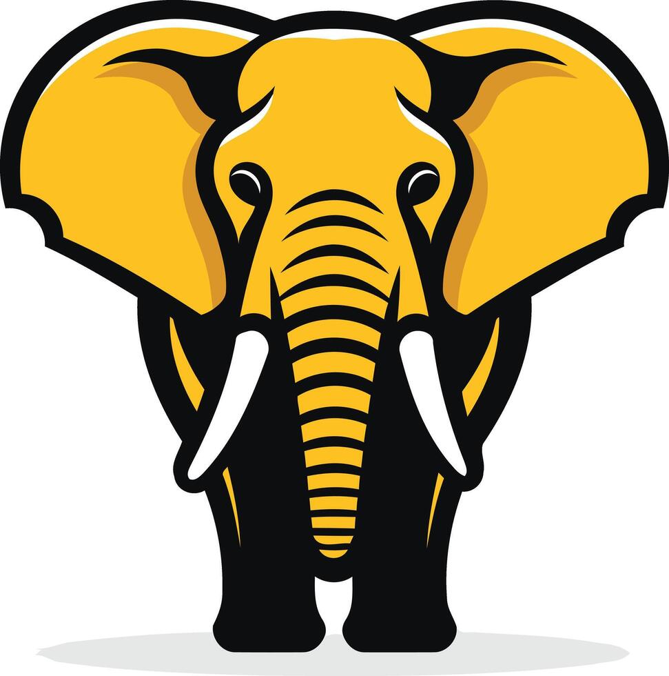 Yellow Elephant Illustration vector