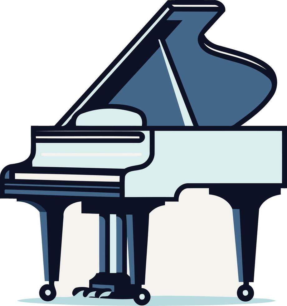 Simple, elegant illustration of a grand piano, perfect for music education, concert posters, or music themed websites vector