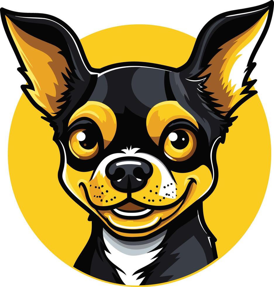 Smiling Chihuahua Cartoon Illustration vector