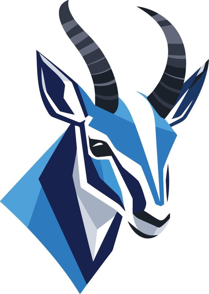 A bold and stylized illustration of a gazelle's head, perfect for branding, logos, or any design that needs a touch of speed and agility vector