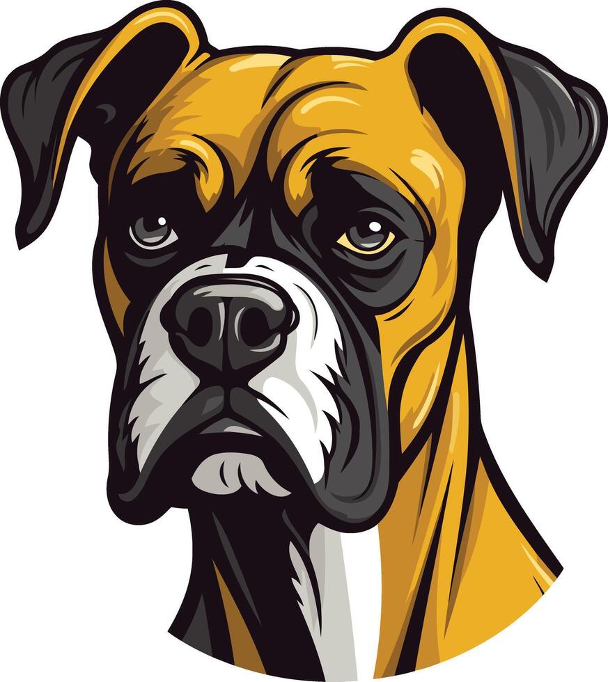 Portrait of a Boxer Dog vector