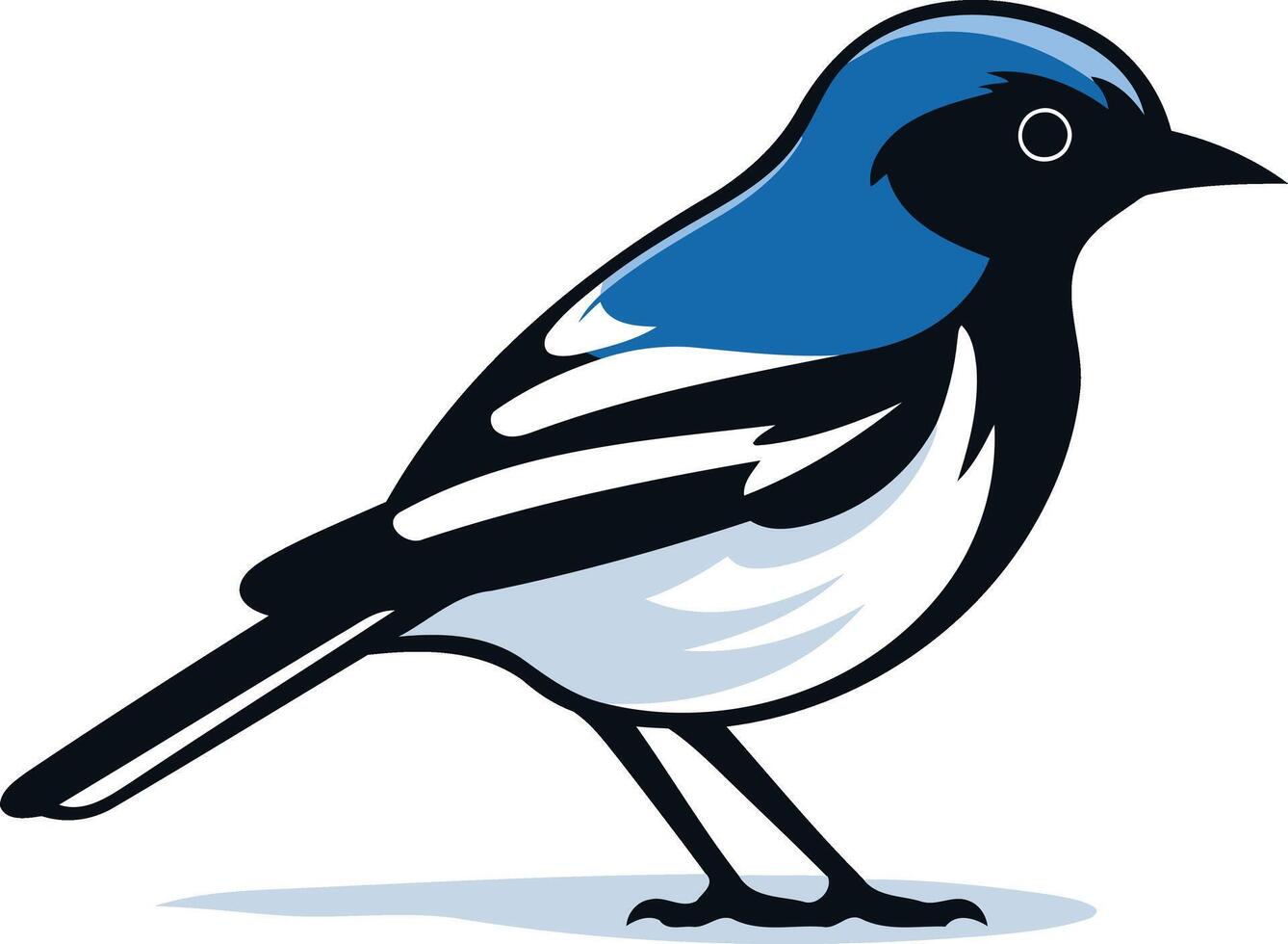 Illustration of a Blue and White Bird vector