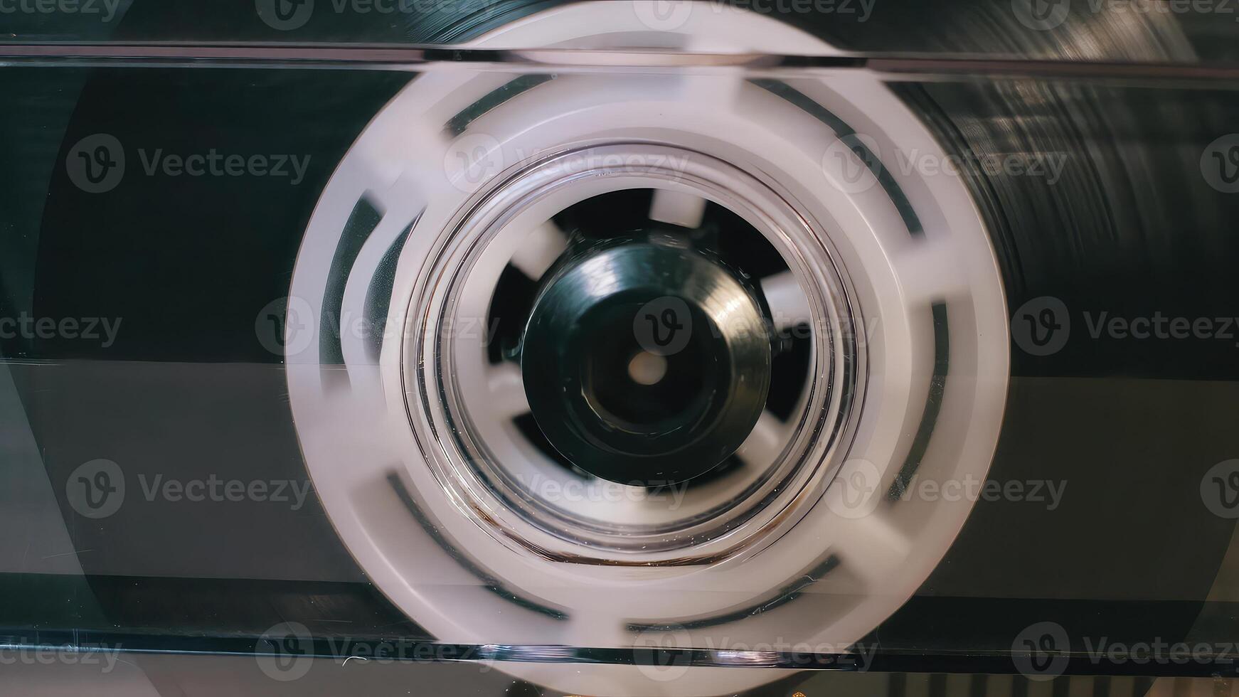 Audio Cassette in the Player. Close-up photo