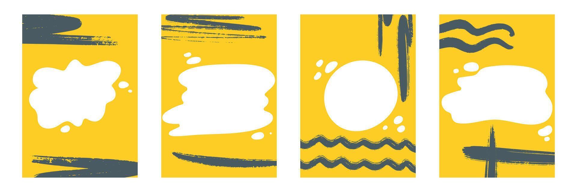 Contemporary blank templates for text set vector