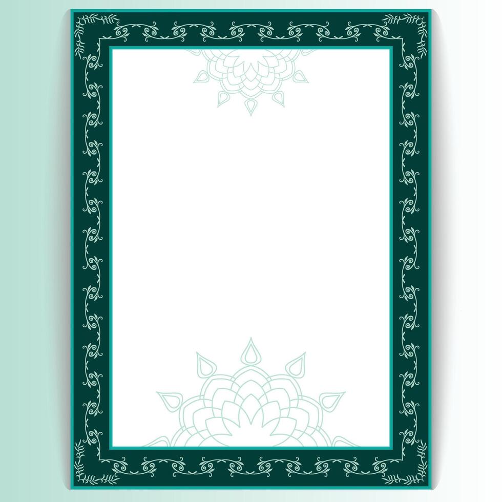 Intricate Ornamental Frame Template with Delicate Patterns for Wedding Invitation or Decorative Card vector