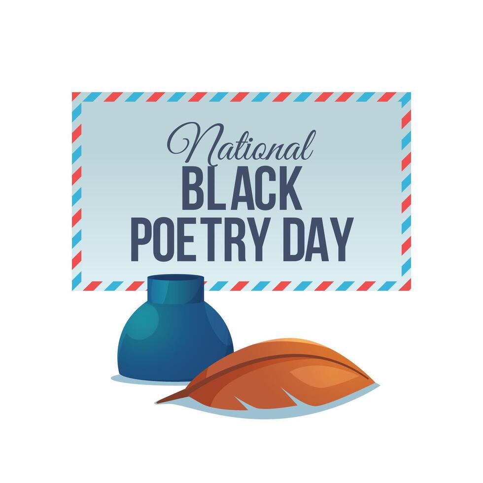 Black Poetry Day design template good for celebration usage. Black Poetry Day design. flat design. eps 10. vector