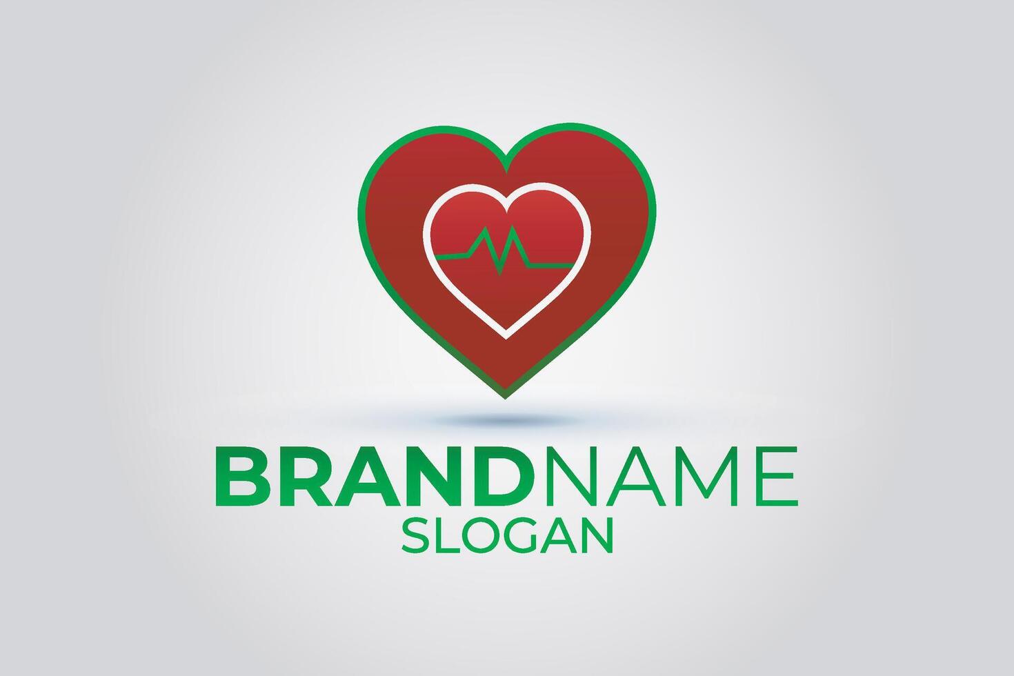 Heartbeat logo. Heart logo design. vector