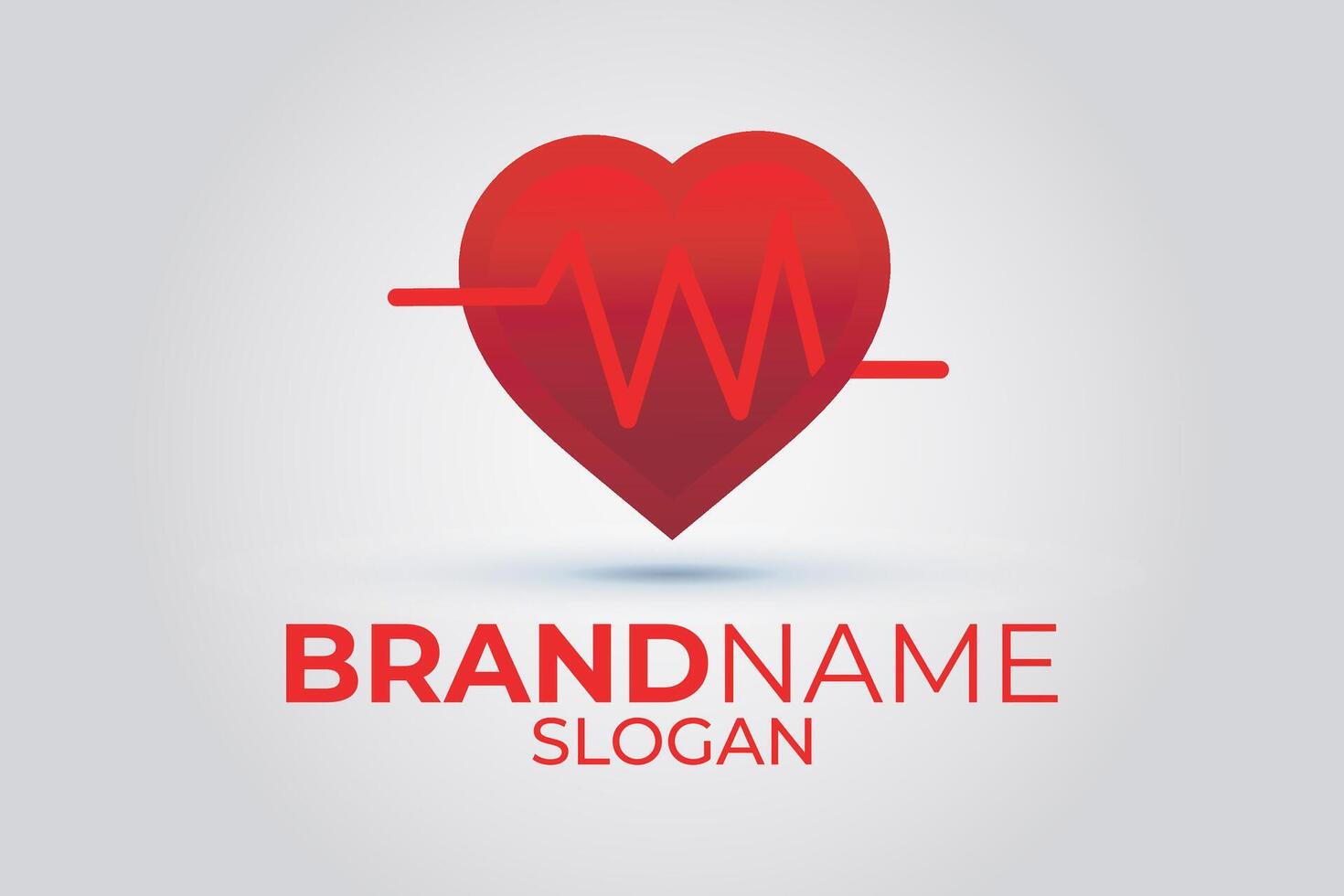 Heartbeat logo. Heartbeat Love logo design. vector
