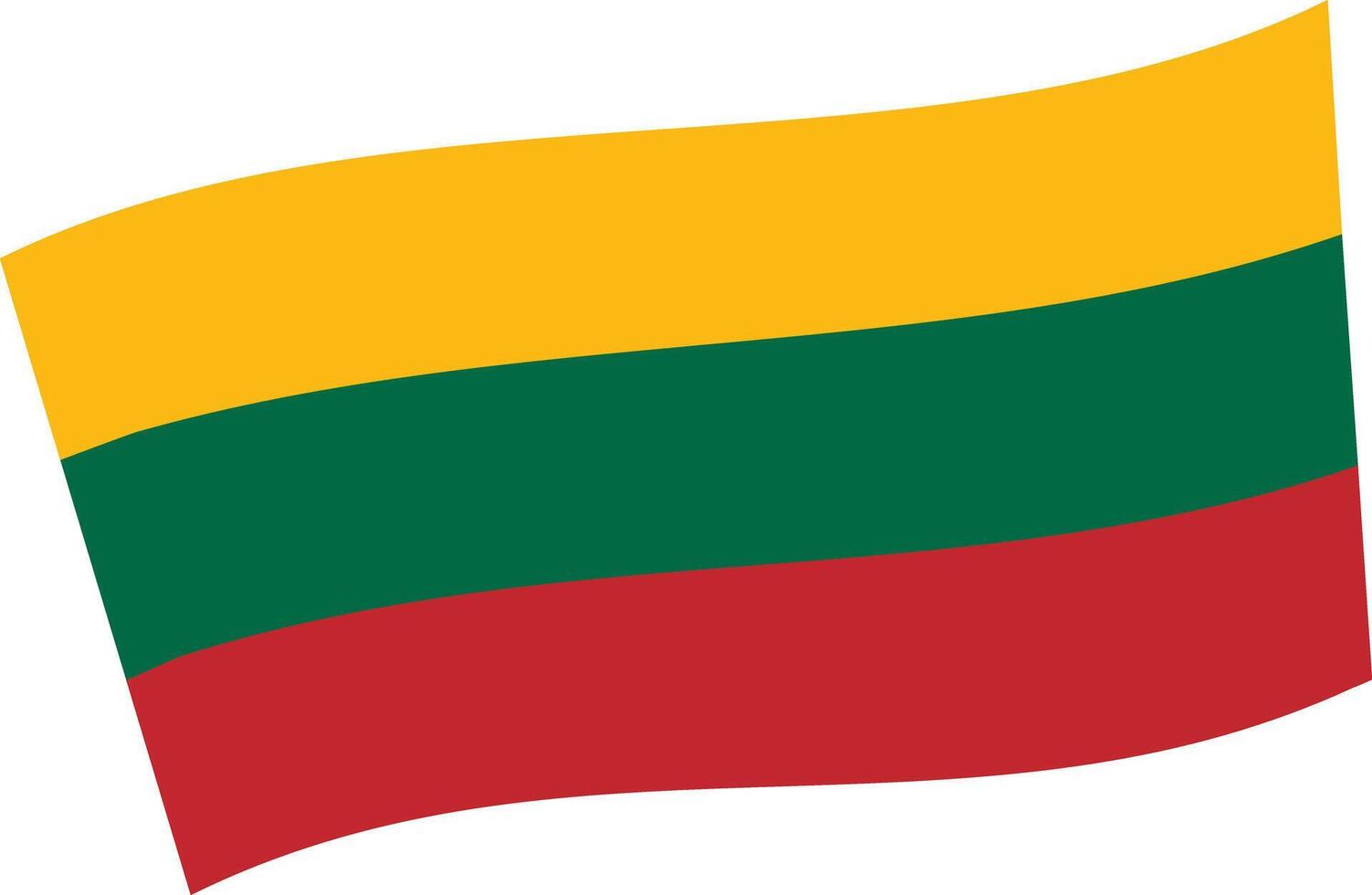 The national flag of Lithuania. vector