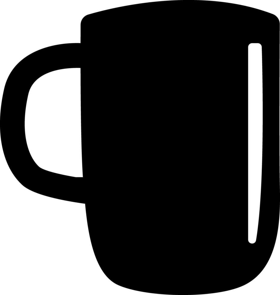 Black silhouette of a cup. vector
