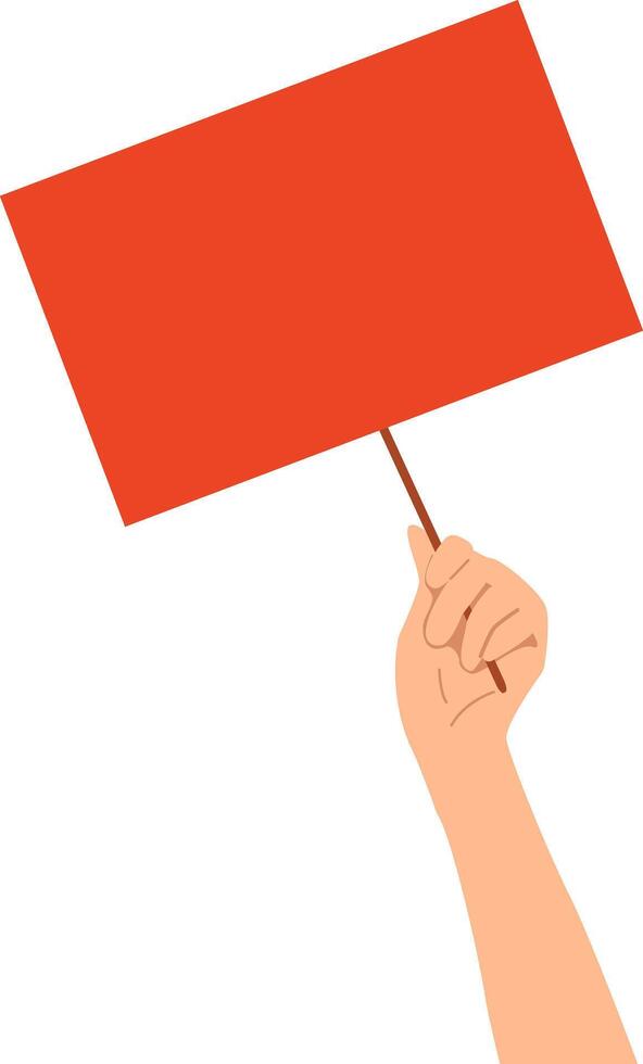 Hand holding bulletin board. vector