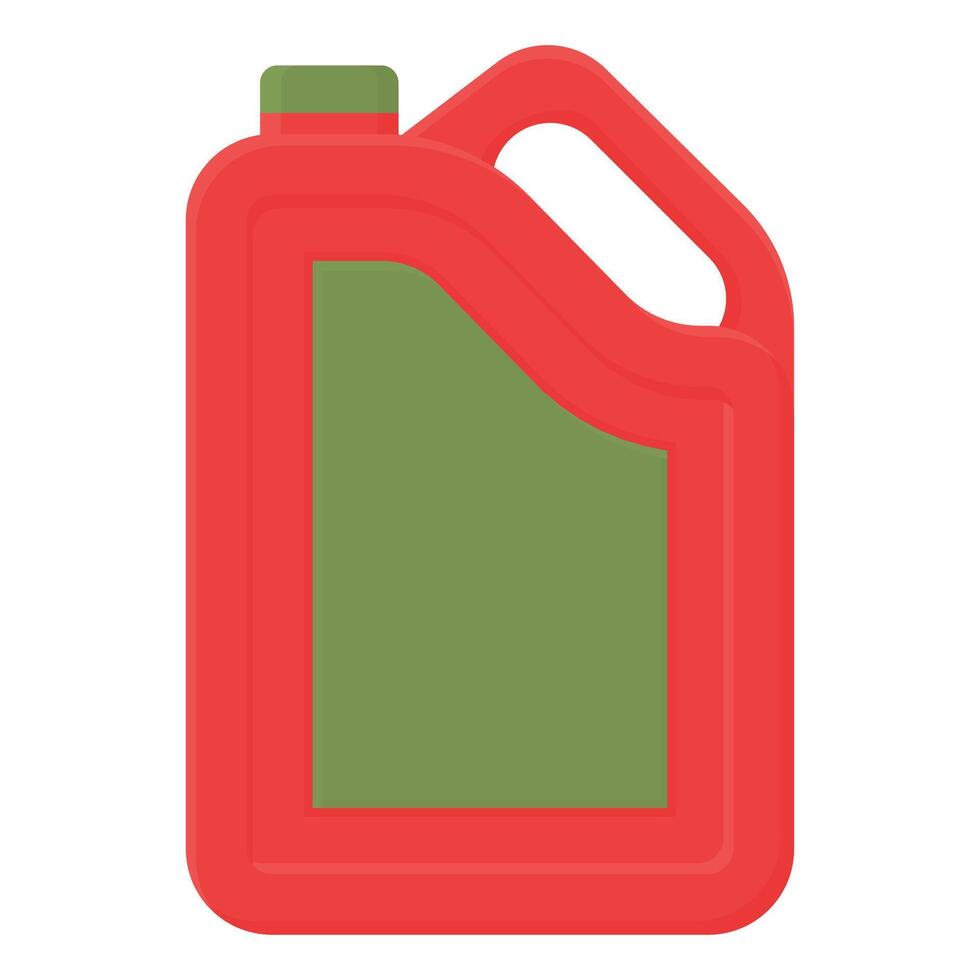 Red Oil Container. Flammable Liquid. Safe for Machines. Oil Container Icon. vector