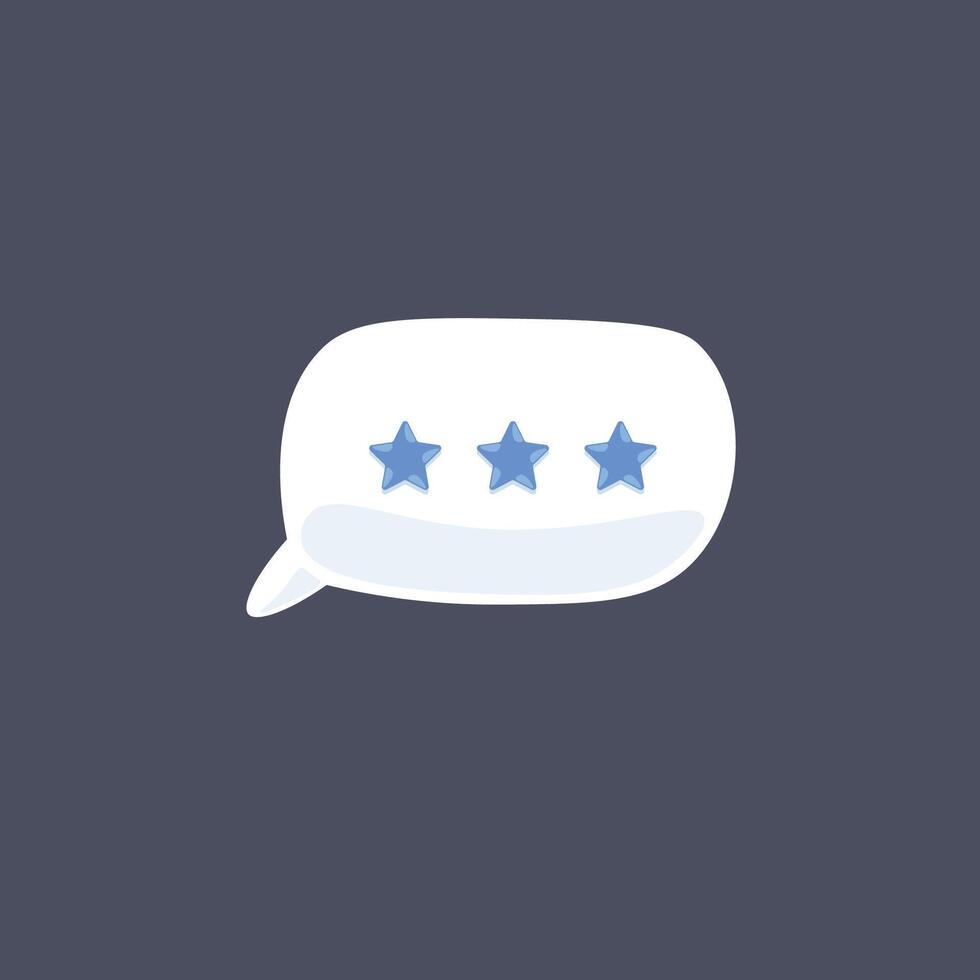 star sign chat bubble in flat design vector
